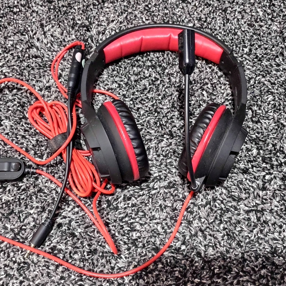 Red and Black Gaming Headset